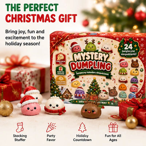 Cross-Border Christmas Countdown Bling Box Christmas Toy Tear-Off Calendar Hole-Hanging Fun Baozi Pinching Joy Bling Box